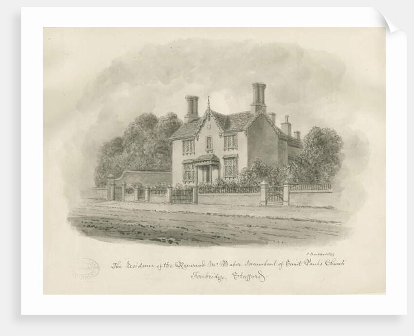Stafford - Residence of Reverend Baber by John Buckler