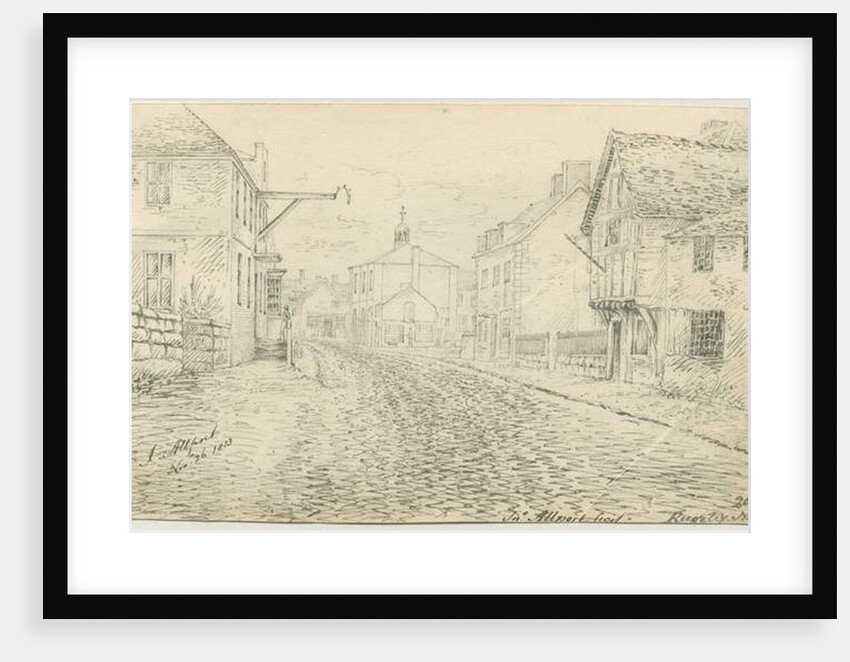 Rugeley Town: pen and ink drawing, 26 Nov 1813 by John Allport