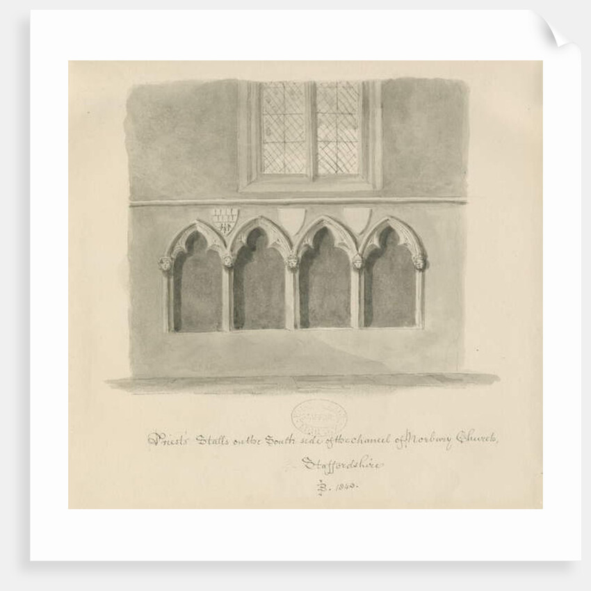 Norbury Church - Priests' stalls by John Buckler