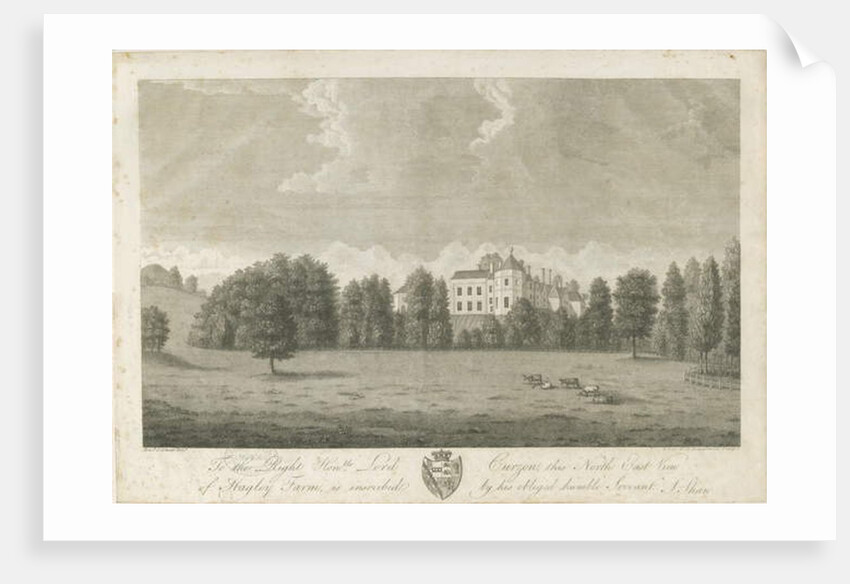 Hagley Hall: engraving, 1795 by Stebbing Shaw