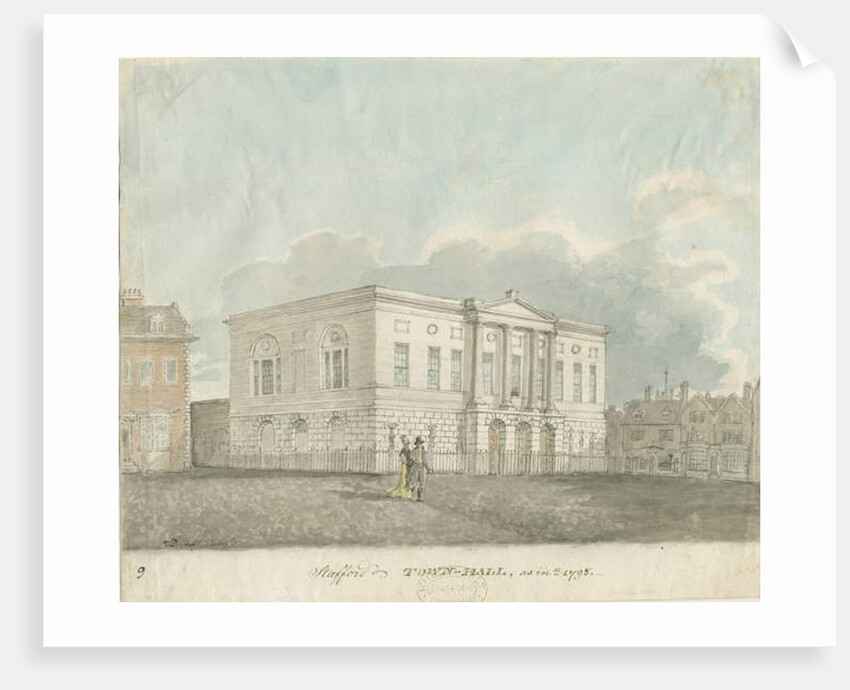 Stafford - Chetwynd House: sepia drawing, 1841 by John Buckler