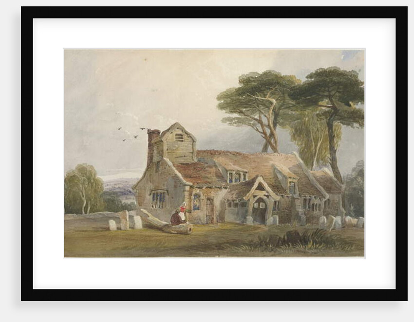 Rushton Spencer Church: water colour painting, nd [c1830-1840] by Lewis John Wood