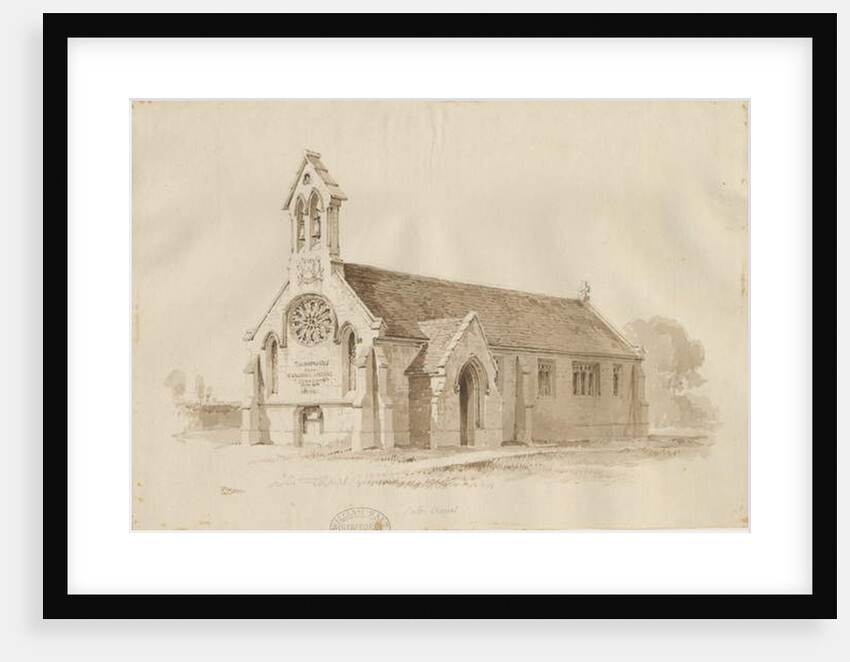 Stafford - Salt Chapel [St. James']: pen and wash drawing, 1840 by Thomas Peploe Wood