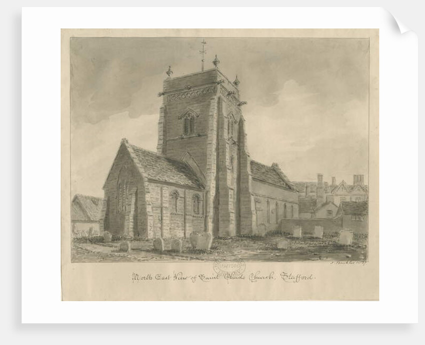 Stafford - St. Chad's Church, 1837 by John Buckler