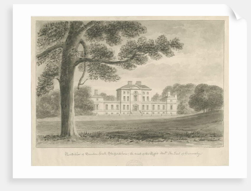 Sandon Hall by John Chessell Buckler