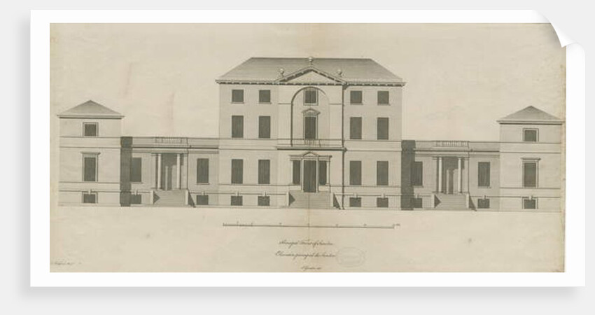 Sandon Hall: engraving by Joseph Pickford