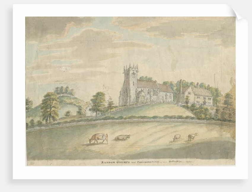 Sandon Church and Parsonage by School English