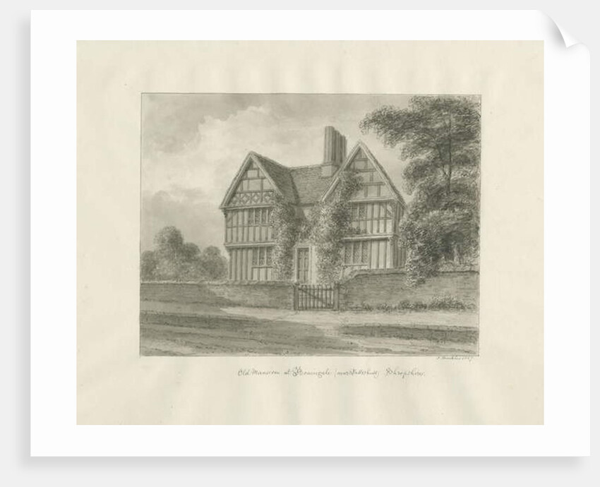 Patshull - Old Mansion at Boningale by John Buckler