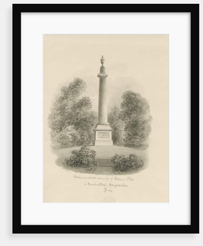 Sandon - Monument to William Pitt by John Buckler