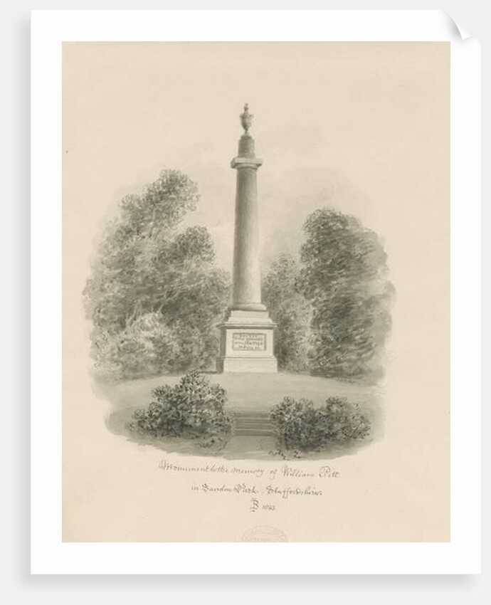 Sandon - Monument to William Pitt by John Buckler