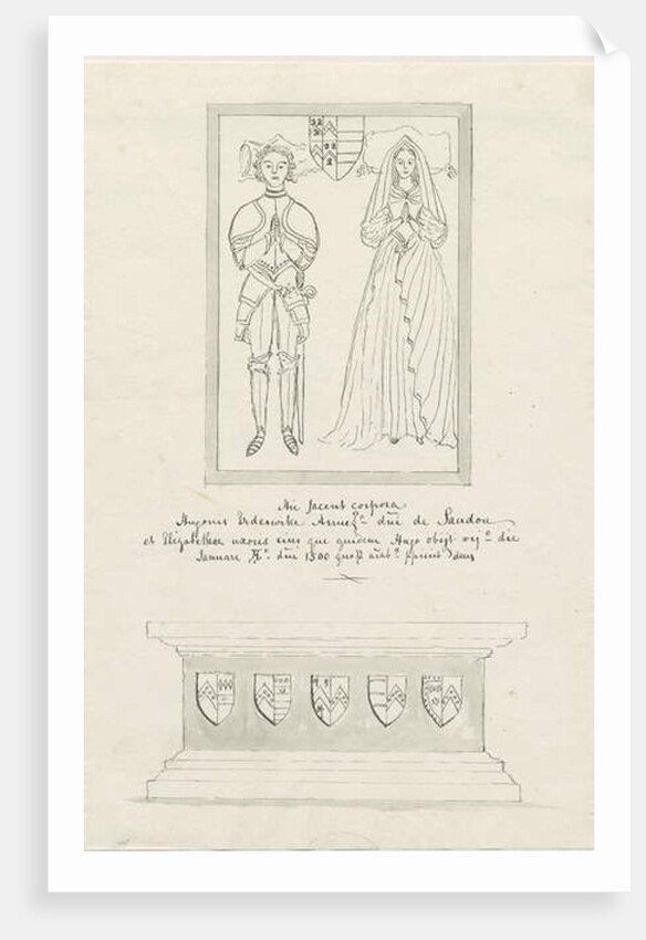 Sandon Church - Tomb of Hugh Erdeswicke and Elizabeth [Harcourt] by School English