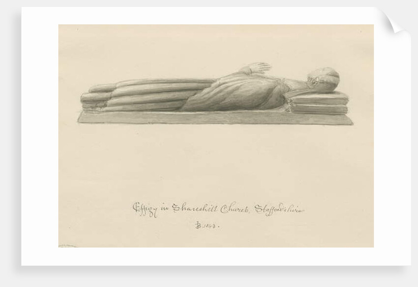 Shareshill Church - Monumental effigy [Cassandra Swynnerton] by John Buckler