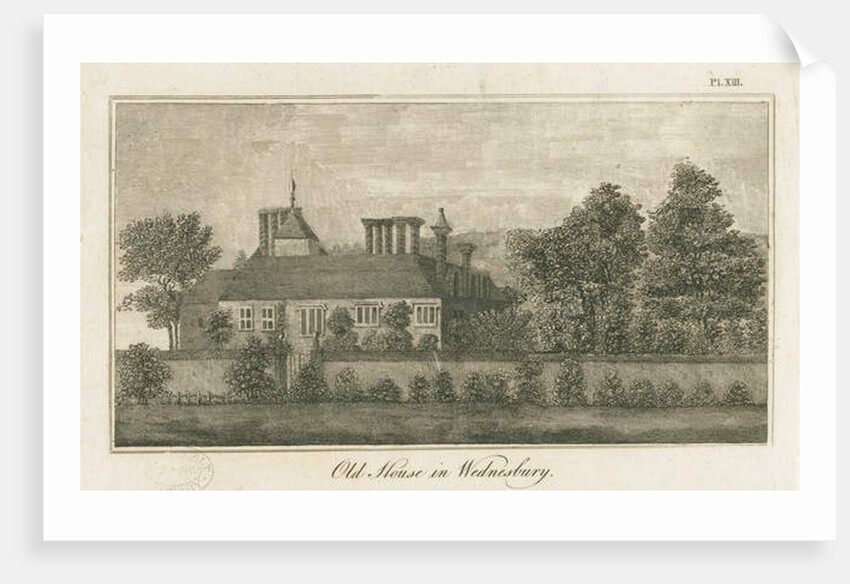Wednesbury - Old House: engraving, nd [1762-1802] by Stebbing Shaw