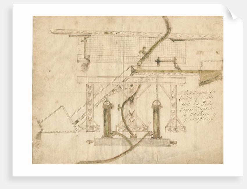 Wednesbury - A Tilt Engine: pen and ink drawing, nd [c 1710] by School English