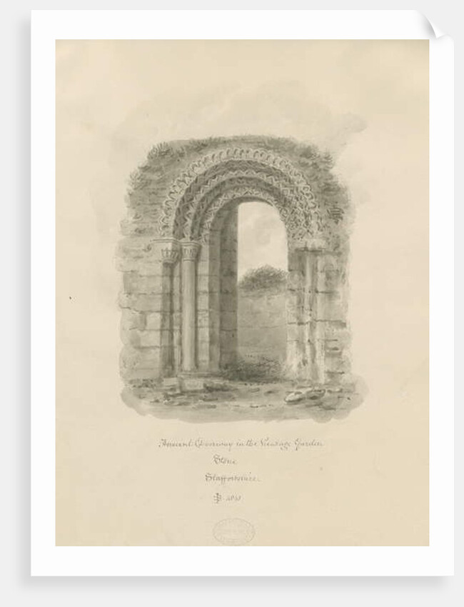 Stone - Ancient Doorway in Vicarage Garden by John Buckler