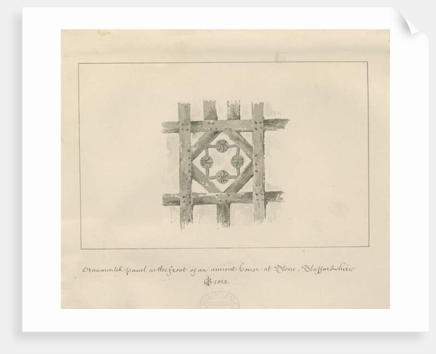 Stone - Ornamental Panel on an Ancient House by John Chessell Buckler