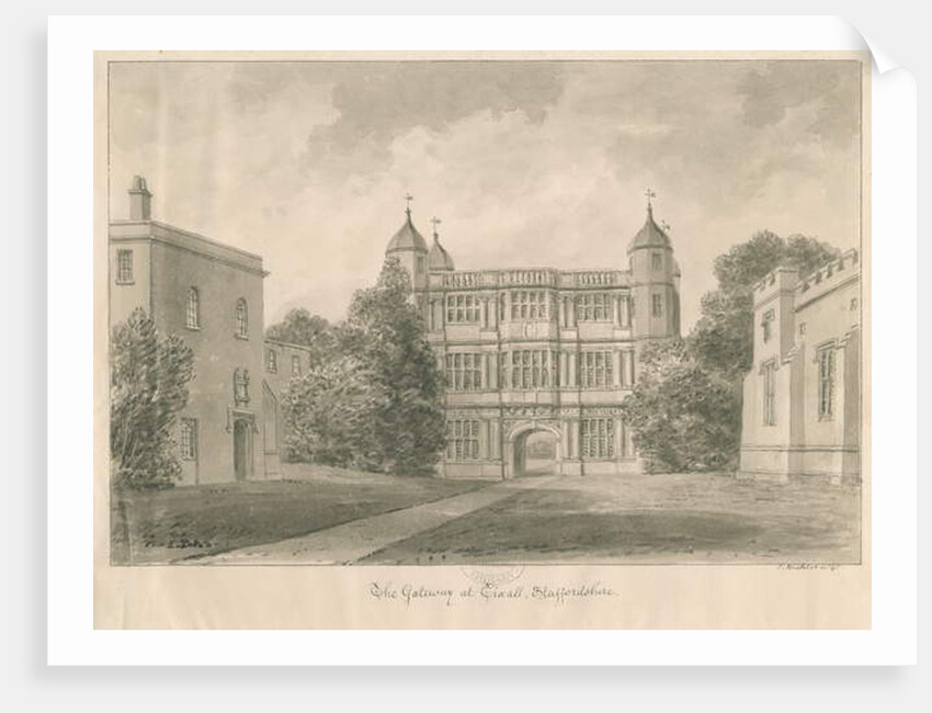 Tixall Hall and Gatehouse by John Buckler