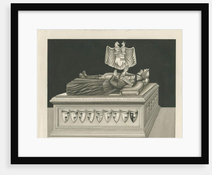 Stone - Tomb of William Crompton: sepia drawing, nd [19th cent] by John Robert Fernyhough