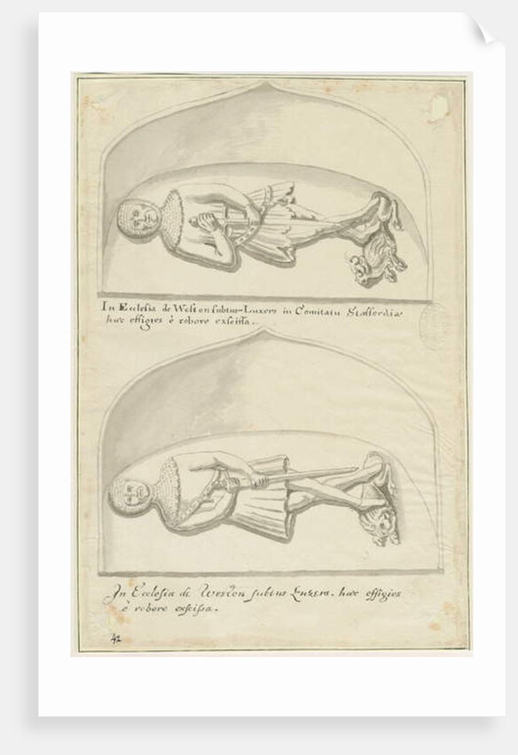 Weston-under-Lizard Church - Effigies of Sir Hugh de Weston and Sir Hamo de Weston by School English