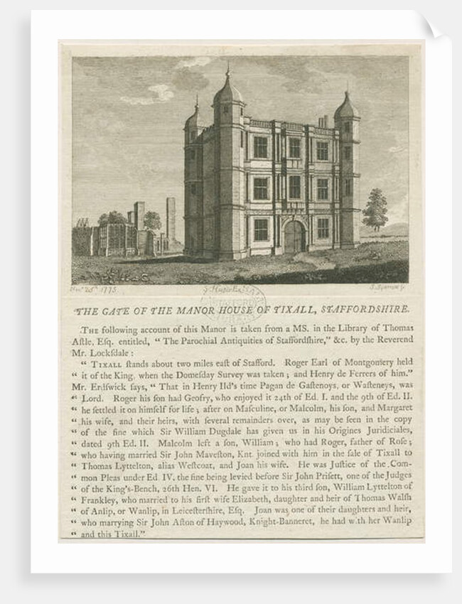 Tixall Hall - Gatehouse by William Carter