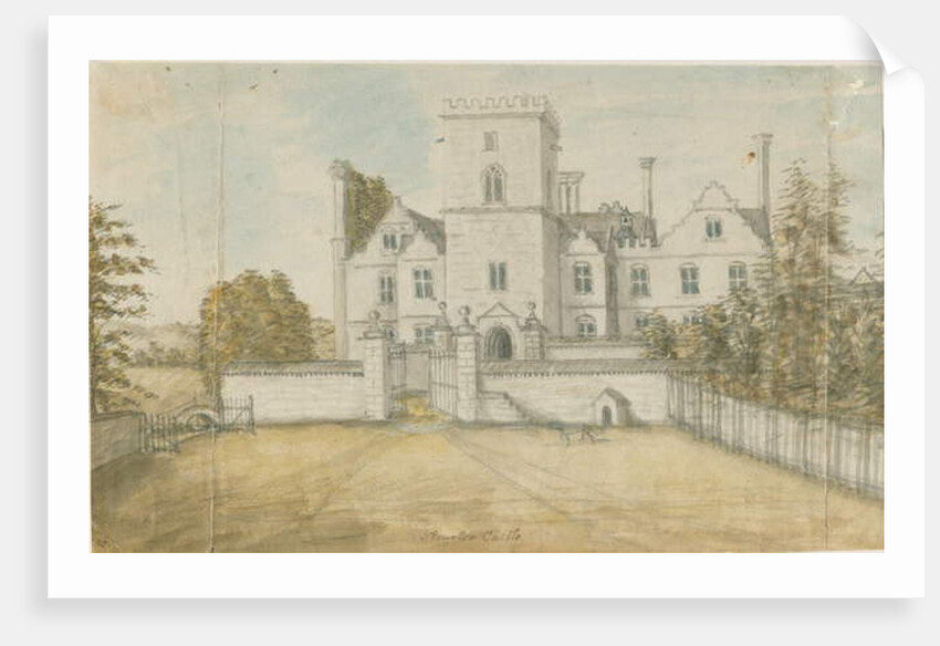Stourton Castle: engraving by Stebbing Shaw