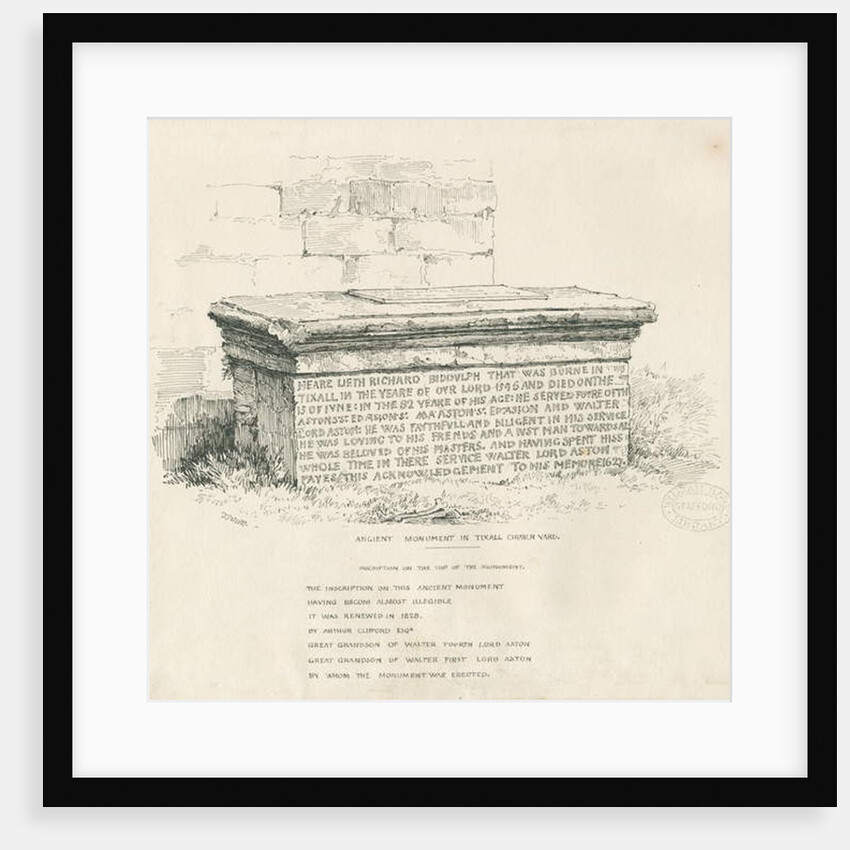 Tixall Church Yard - Table Tomb by Thomas Peploe Wood