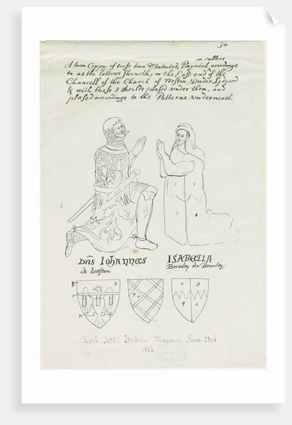 Weston-under-Lizard Church, 1836 by School English