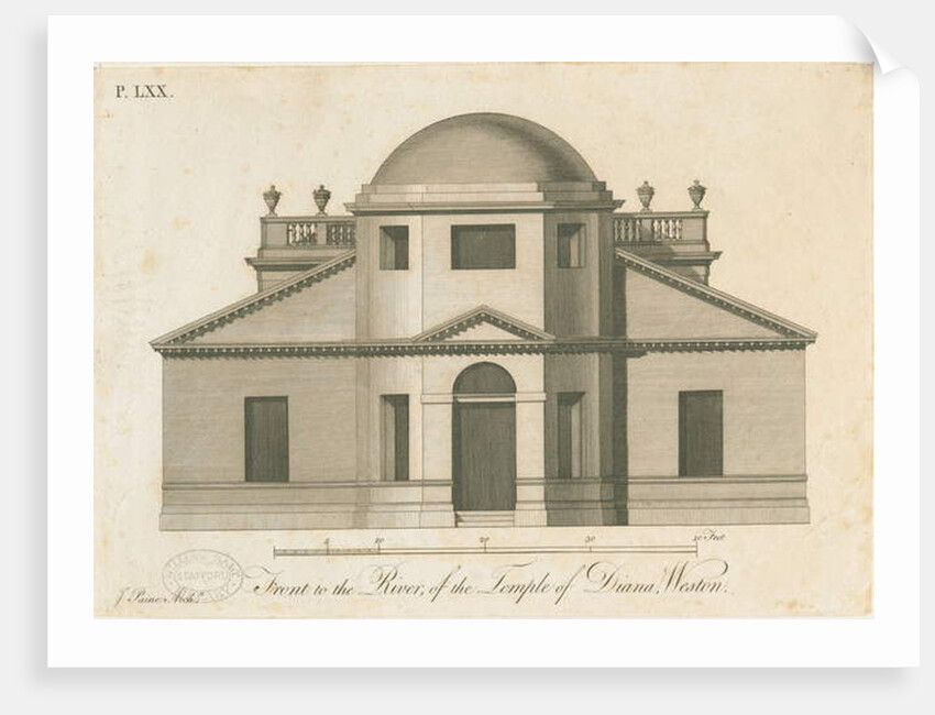 Weston-under-Lizard - The Temple of Diana: engraving, nd [c 1765-1770] by James Paine