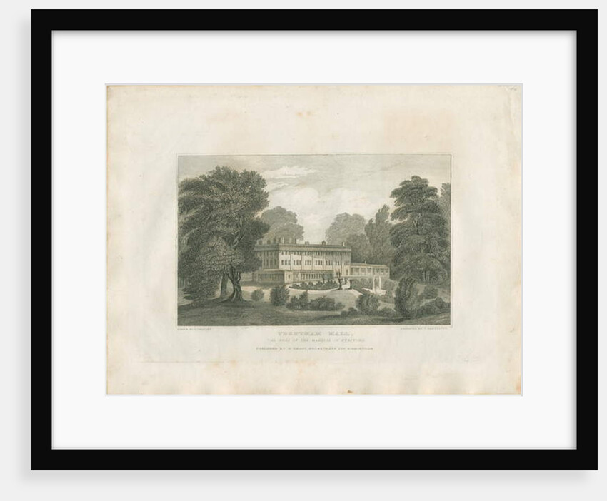 Trentham Hall: engraving by Frederick Calvert