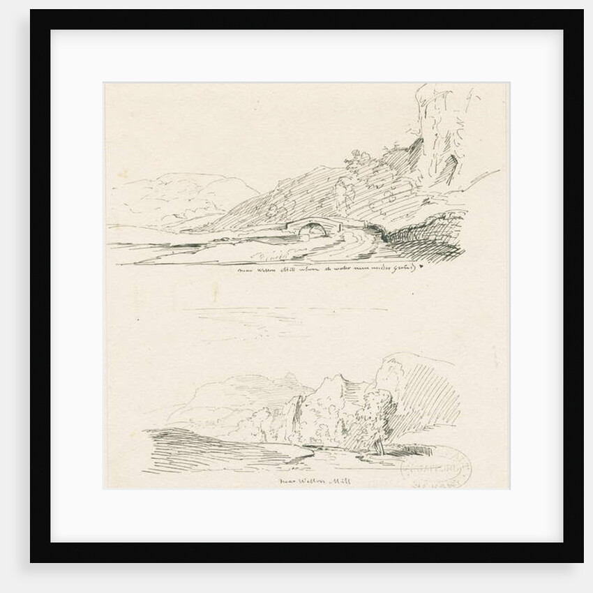 Wetton Mill: pen and ink drawing by Thomas Peploe Wood