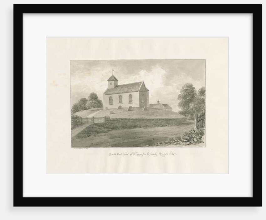 Wigginton Church: sepia drawing, 1848 by John Buckler