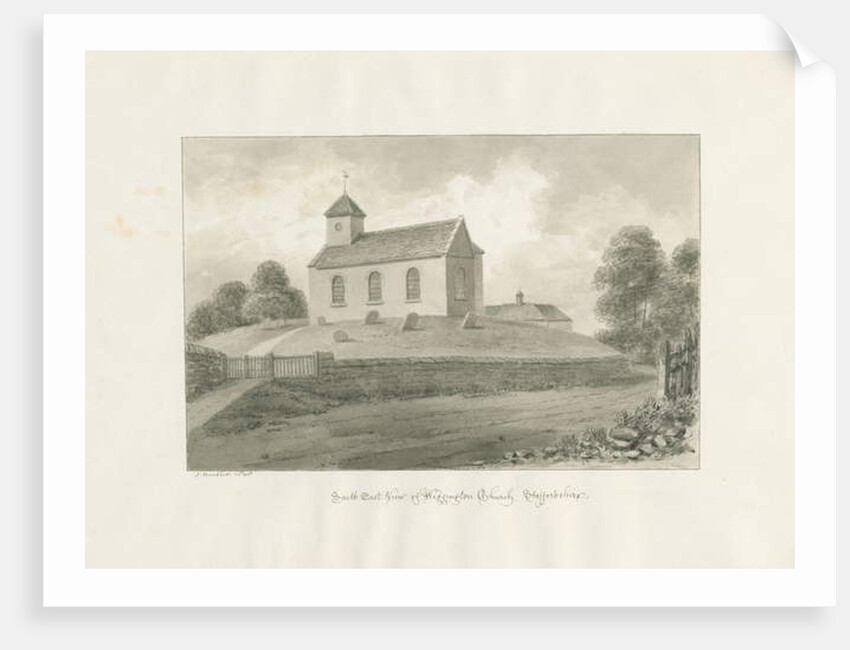 Wigginton Church: sepia drawing, 1848 by John Buckler