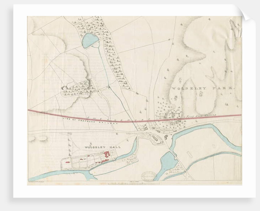 Wolseley Hall: lithograph over tint, nd [1806-1885] by Louis Haghe