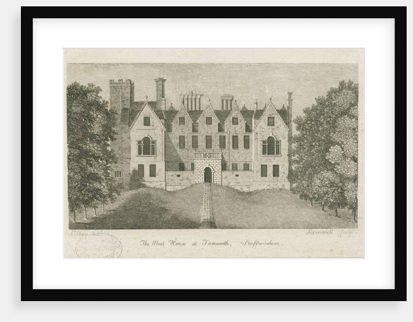 Tamworth - The Moat House: engraving, nd [1762-1802] by Stebbing Shaw