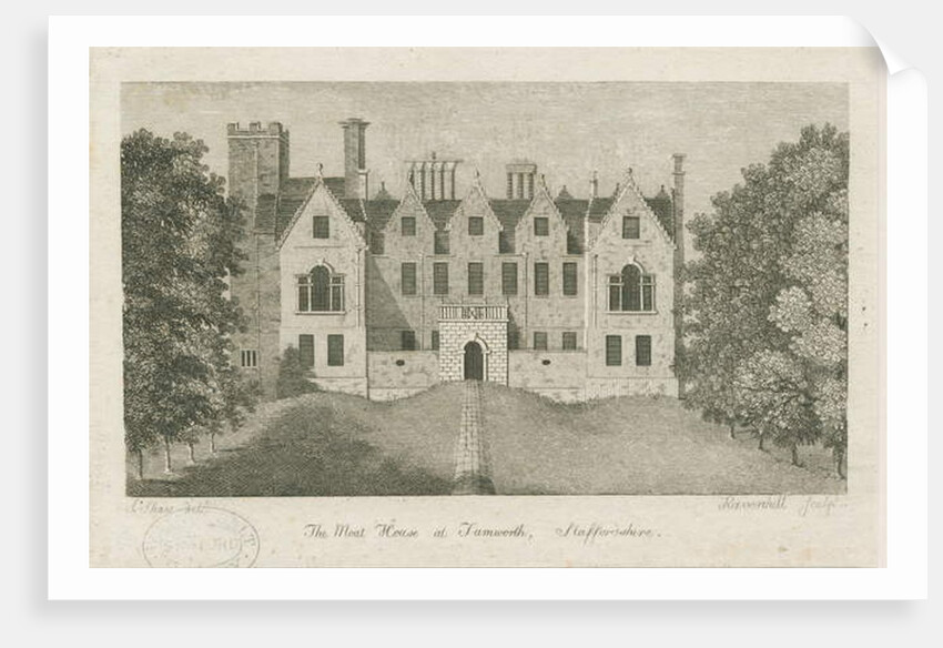 Tamworth - The Moat House: engraving, nd [1762-1802] by Stebbing Shaw
