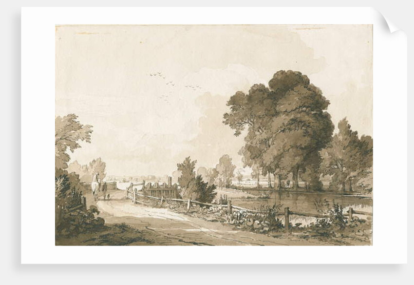 Great Haywood - Floodgates on the River Trent by Thomas Peploe Wood