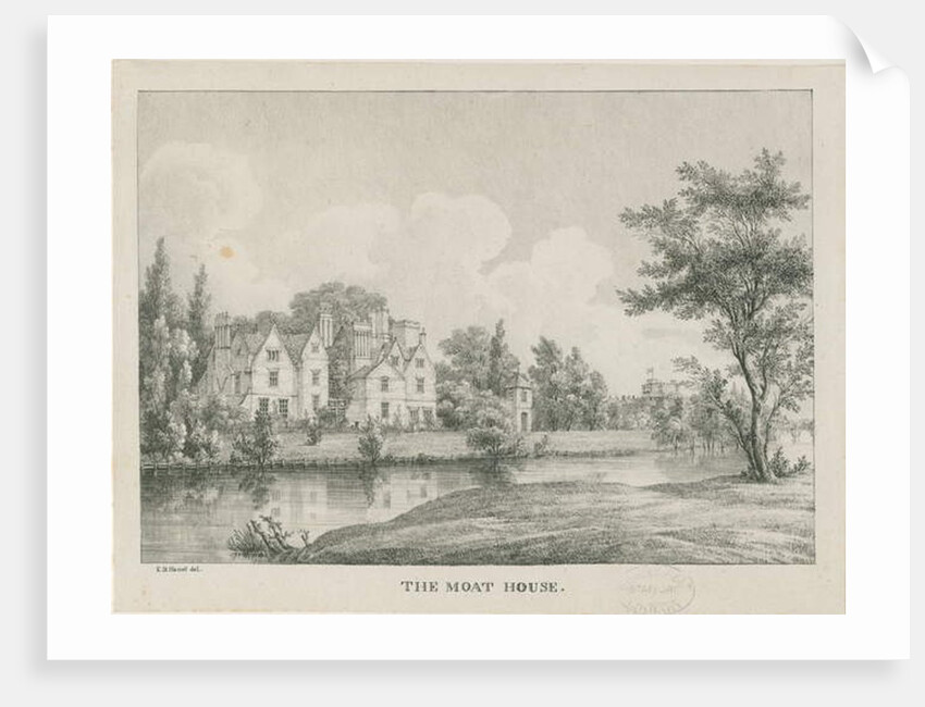 Tamworth - The Moat House: zincograph by Etienne Bruno Hamel