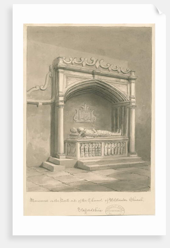 Wolstanton Church - Monument by John Buckler