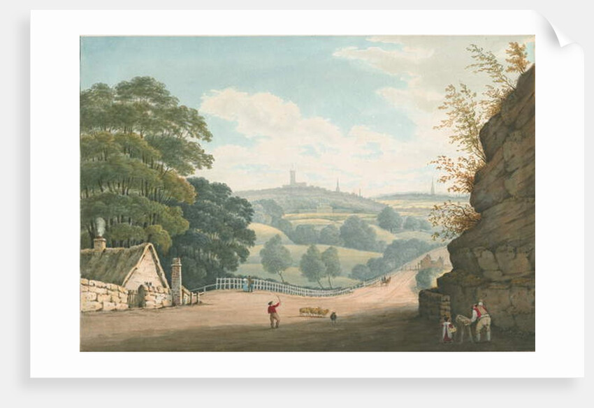 Wolverhampton - Distant view from Tettenhall: water colour painting, 1837 by Robert Noyes