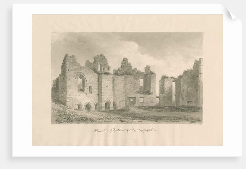 Tutbury Castle - Remains from Inner Courtyard by John Buckler