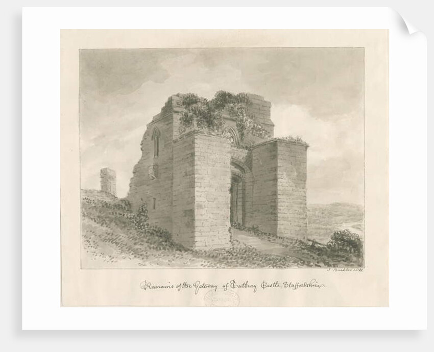 Tutbury Castle - Remains of the Gateway by John Buckler