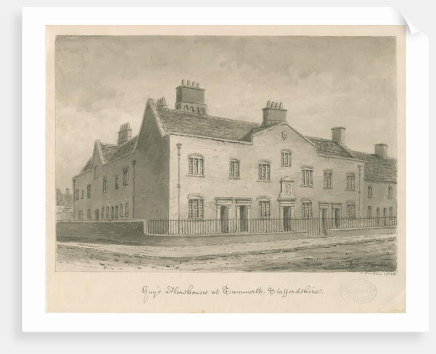 Tamworth - Guy's Almshouses by John Buckler