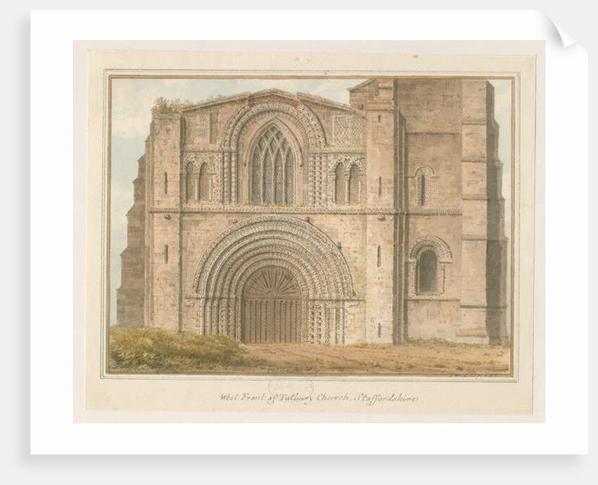Tutbury Priory Church - West Front by John Buckler