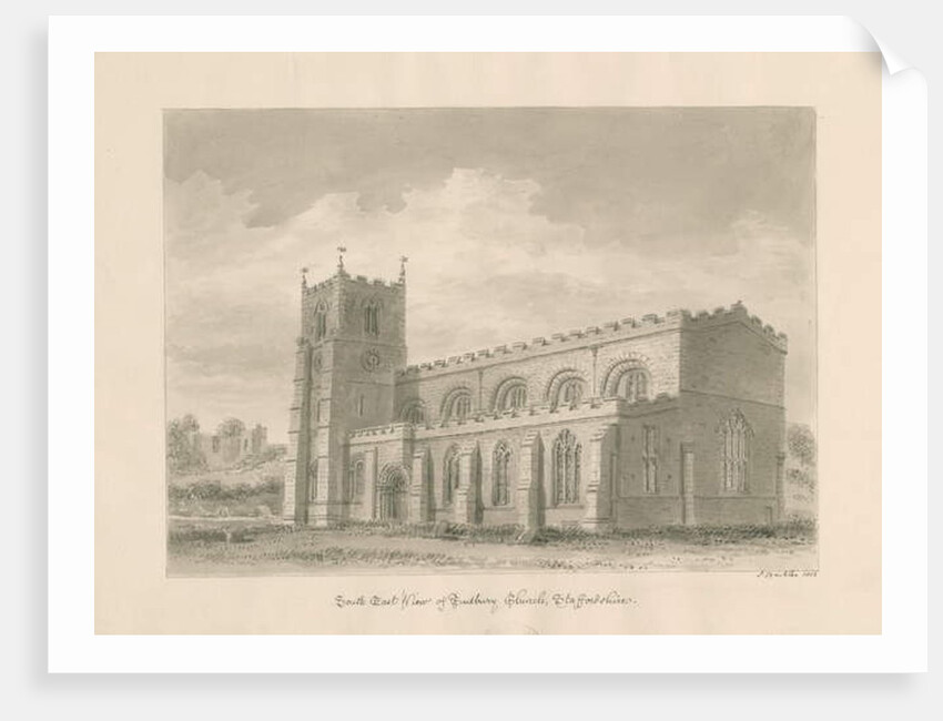 Tutbury Priory Church by John Buckler