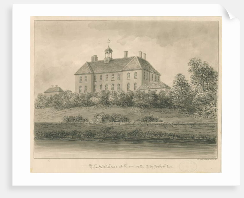 Tamworth - The Workhouse: sepia drawing, 1838 by John Buckler
