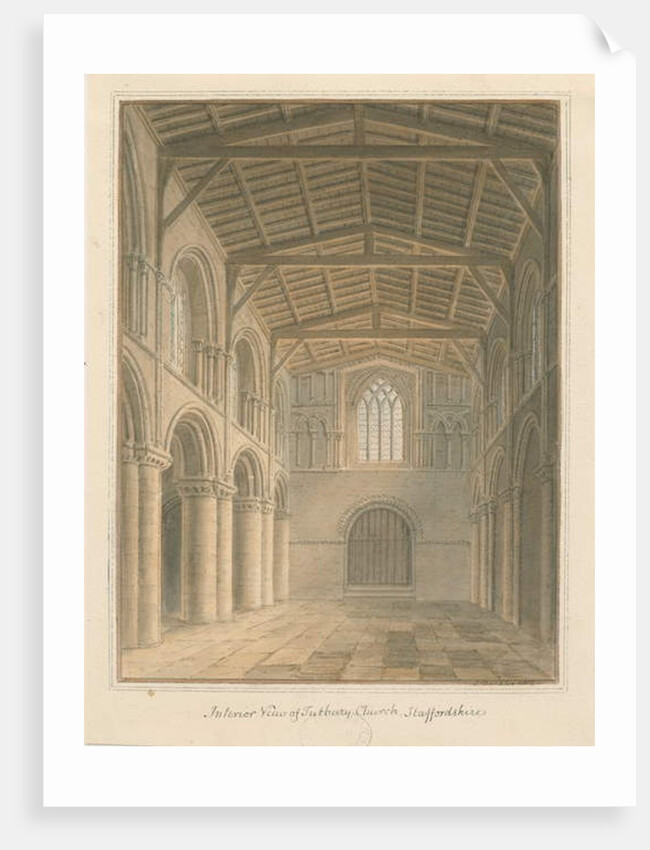 Interior of Tutbury Priory Church by John Buckler