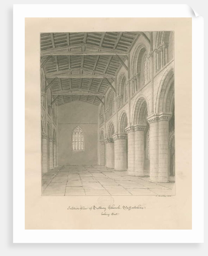 Interior of Tutbury Priory Church by John Buckler