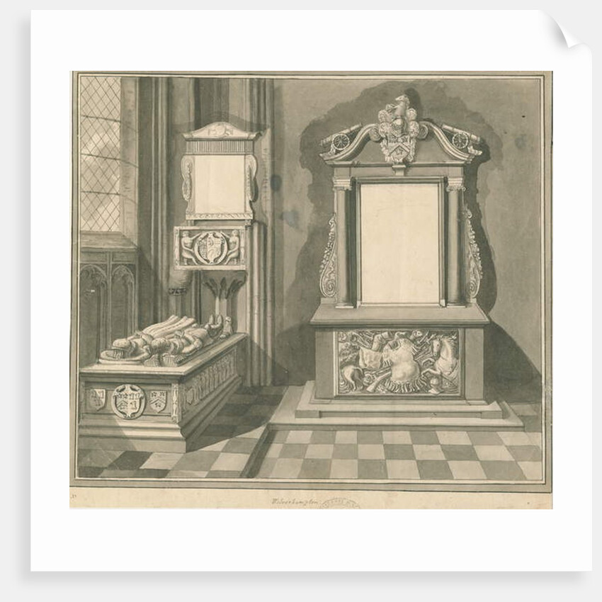 Wolverhampton - Tombs of Thomas Lane and John Lane in St. Peter's Church by Stebbing Shaw