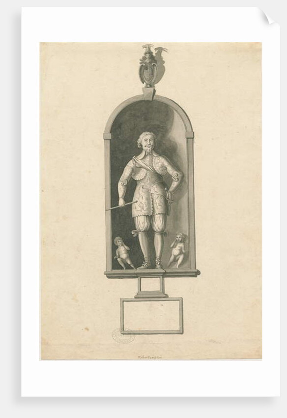 Wolverhampton - Statue of Admiral Richard Leveson in St. Peter's Church by Stebbing Shaw