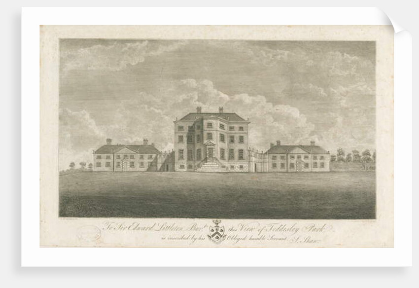 Teddesley Hall: engraving, nd [late 18th cent] by School English